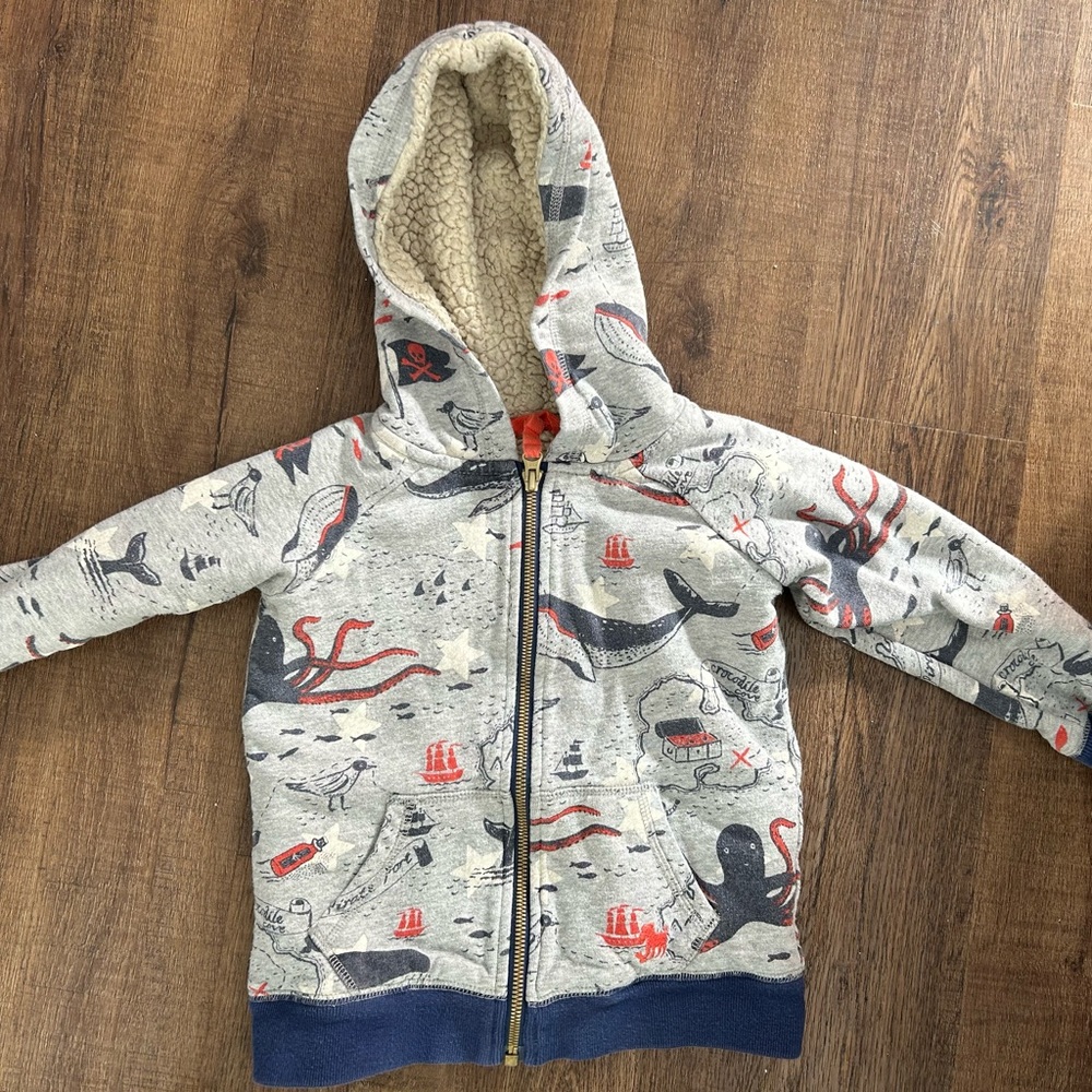 Mini Boden size 2-3 years Sherpa hoodie